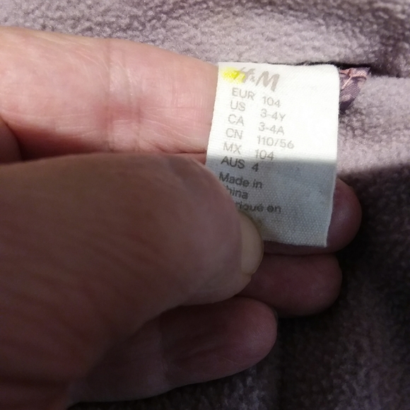 H&M heart pattern fleece-lined jacket - Picture 7 of 8